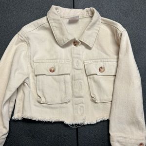 Cream color jean jacket